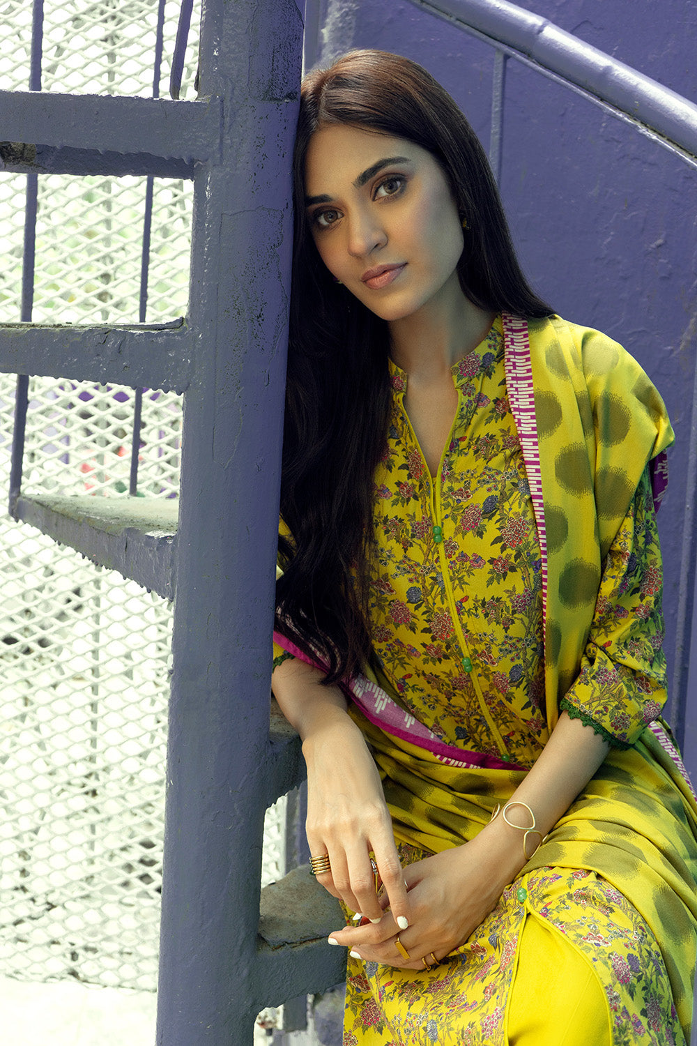 Unstitched Printed Dobby Linen Salwar Kameez Suit Gul Ahmed LT-32022 A