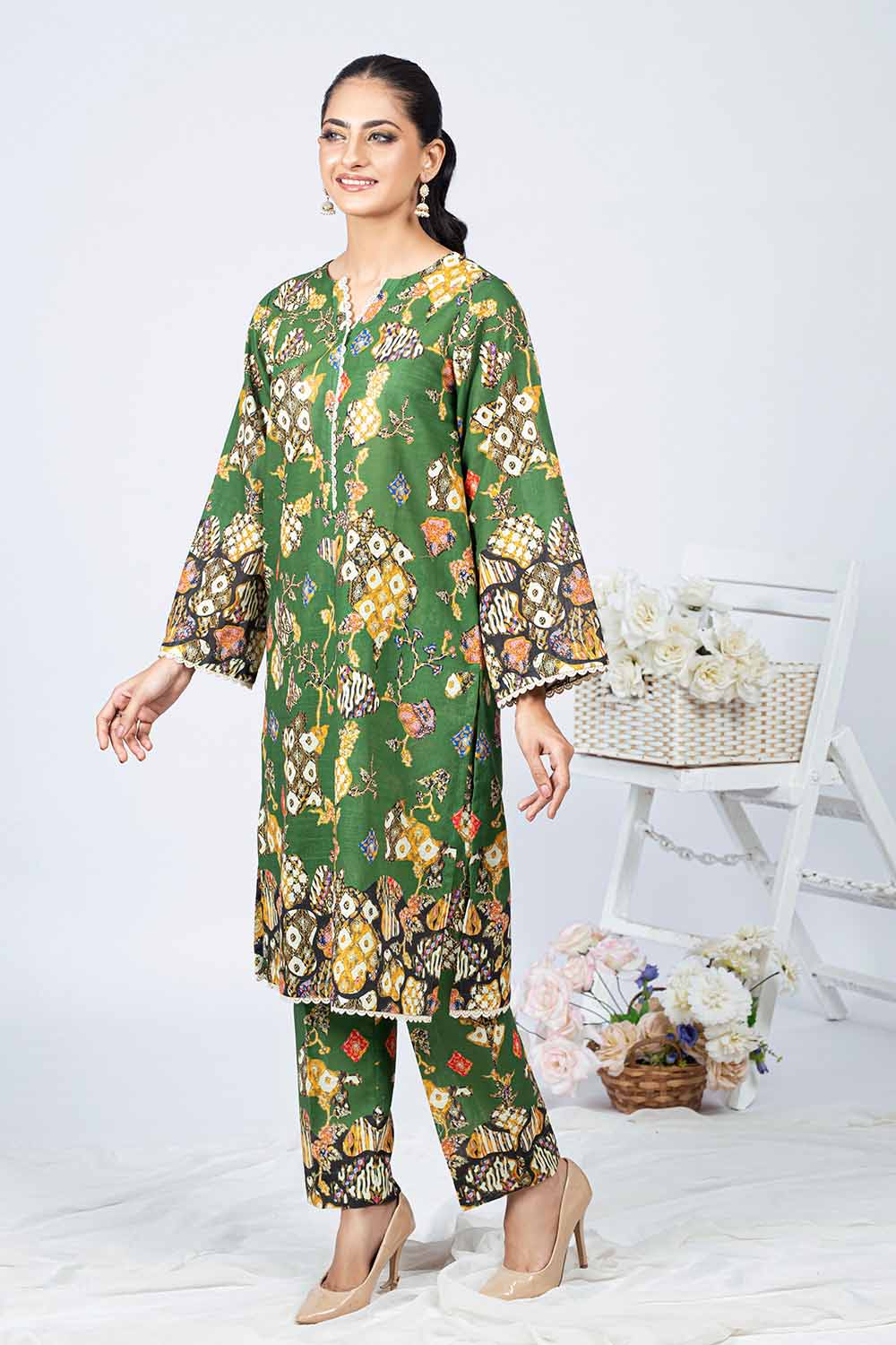 Unstitched Printed Khaddar Salwar Kameez Suit Gul Ahmed WNSS-32014