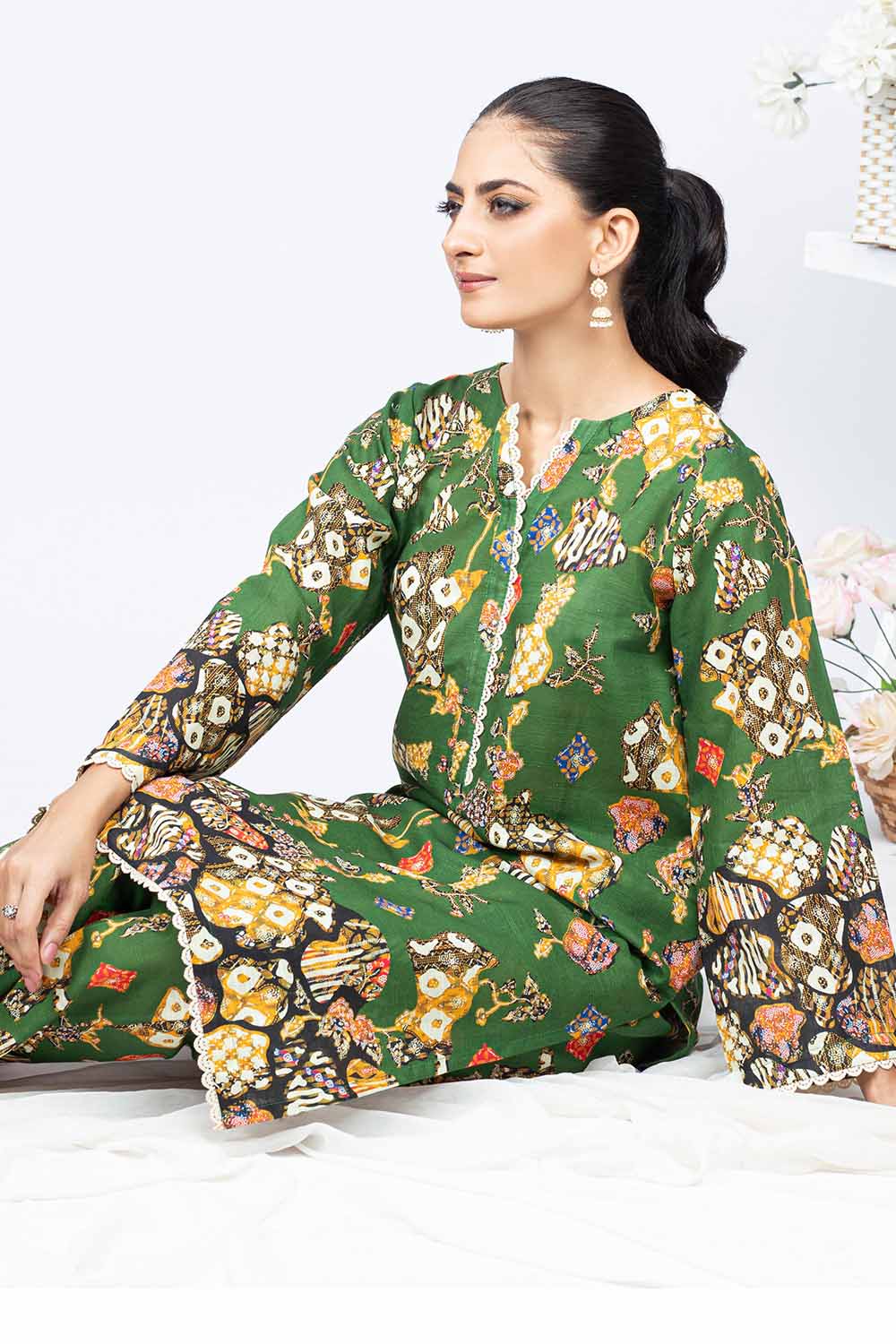 Unstitched Printed Khaddar Salwar Kameez Suit Gul Ahmed WNSS-32014
