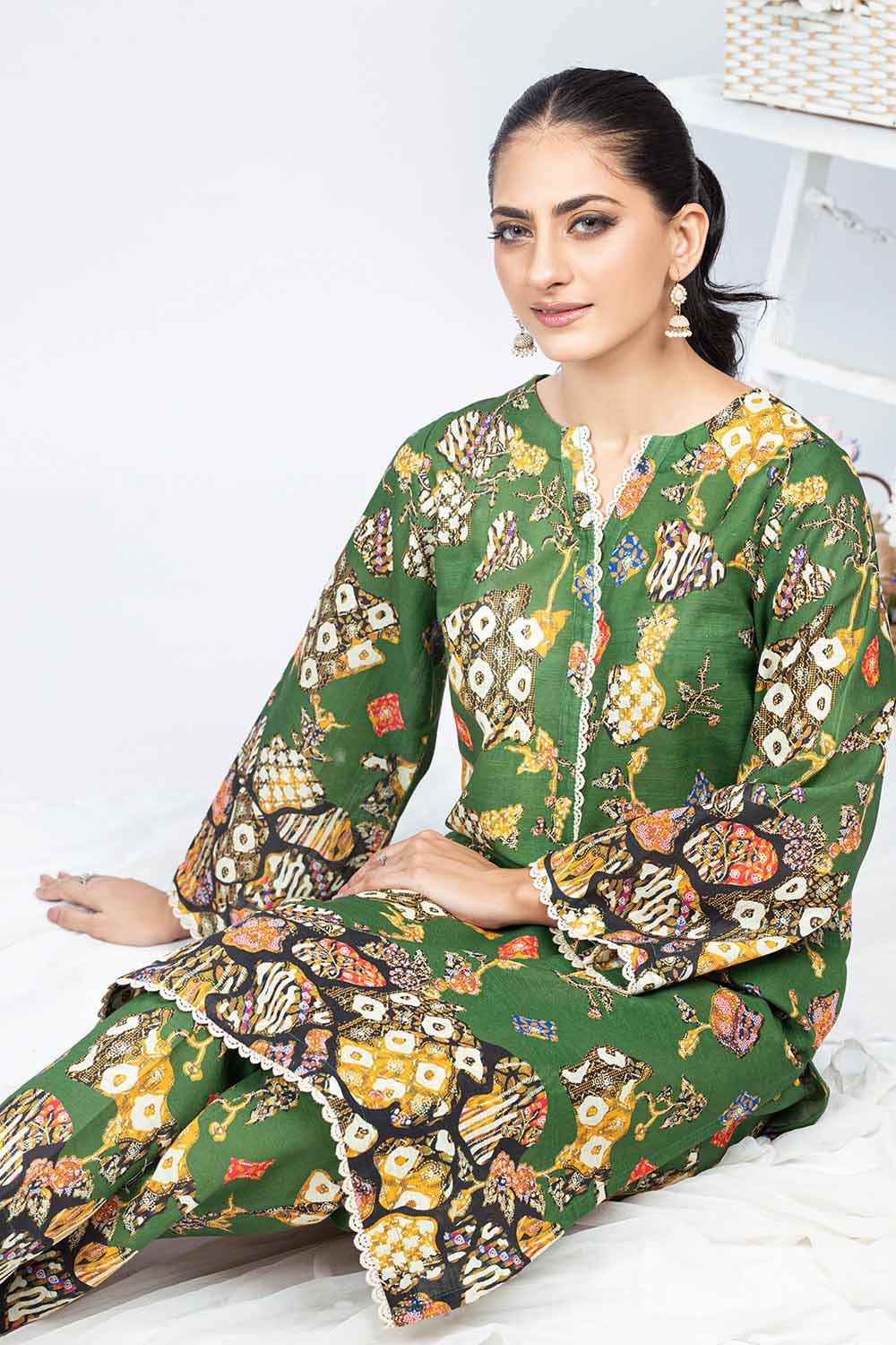 Unstitched Printed Khaddar Salwar Kameez Suit Gul Ahmed WNSS-32014