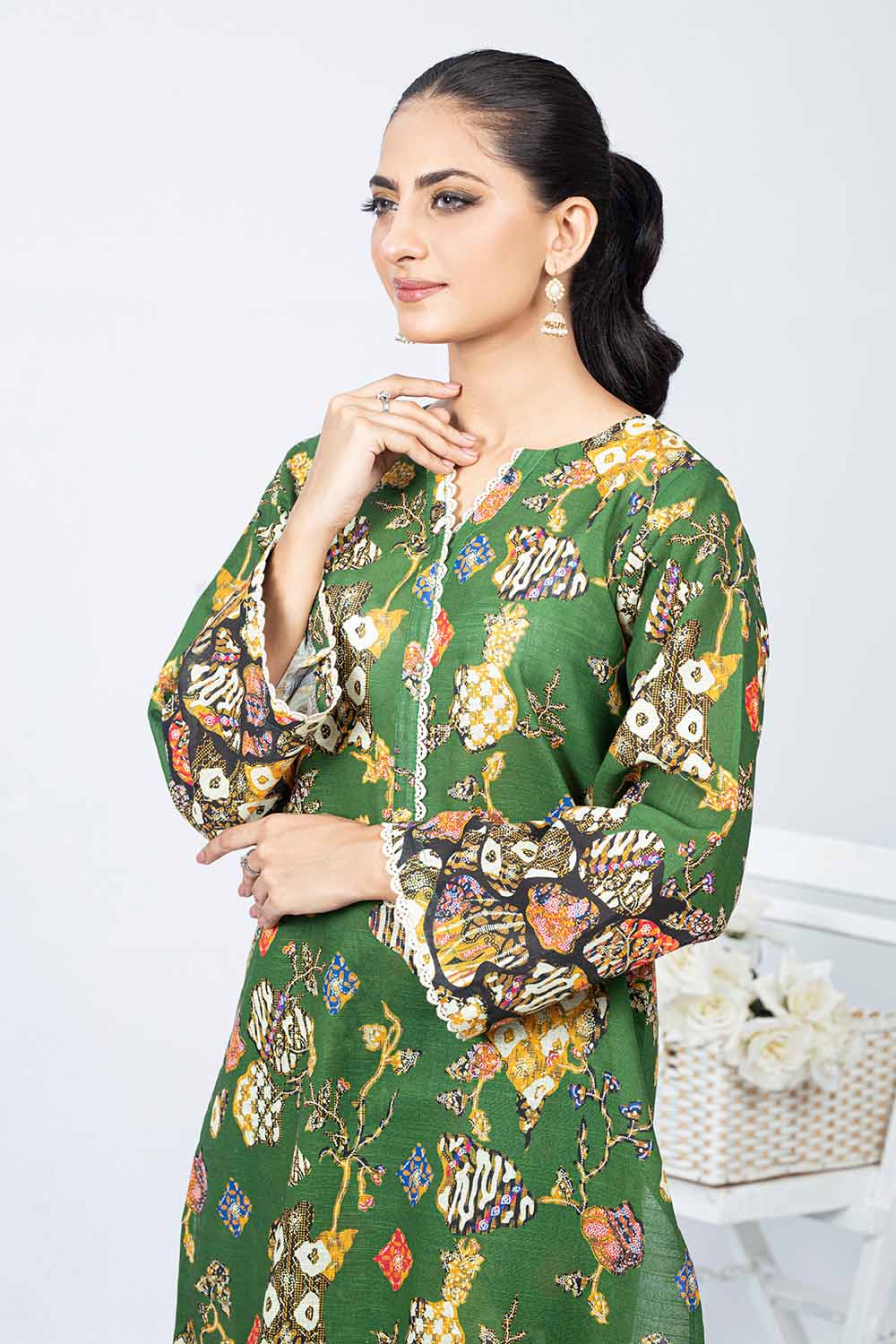 Unstitched Printed Khaddar Salwar Kameez Suit Gul Ahmed WNSS-32014