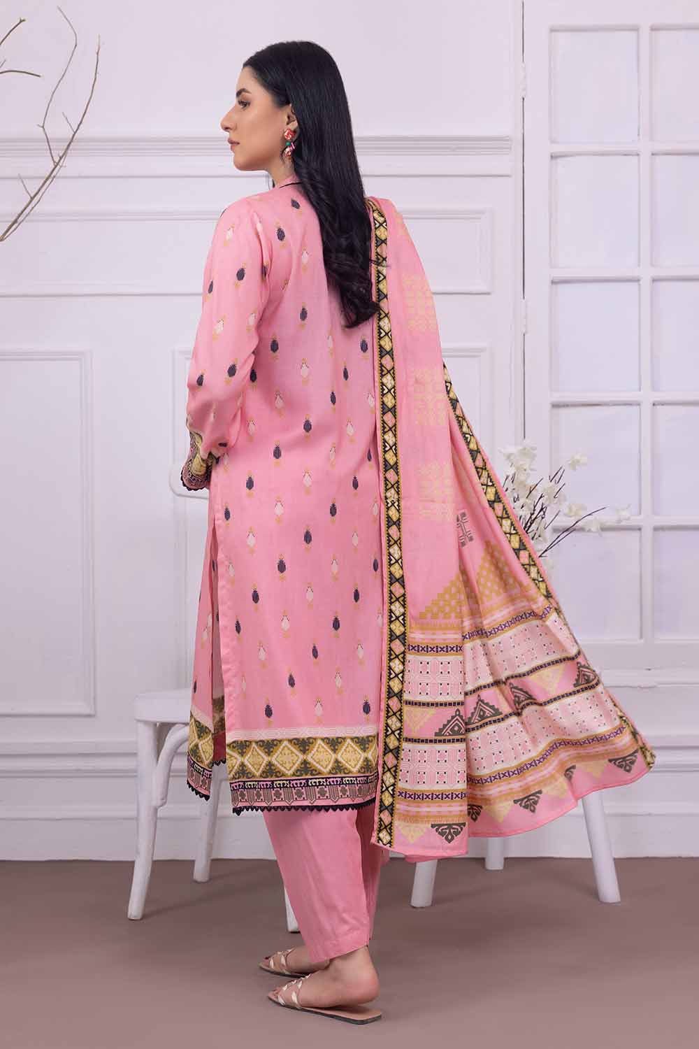 Unstitched Printed Linen Salwar Kameez Suit Gul Ahmed WNS-32228 B