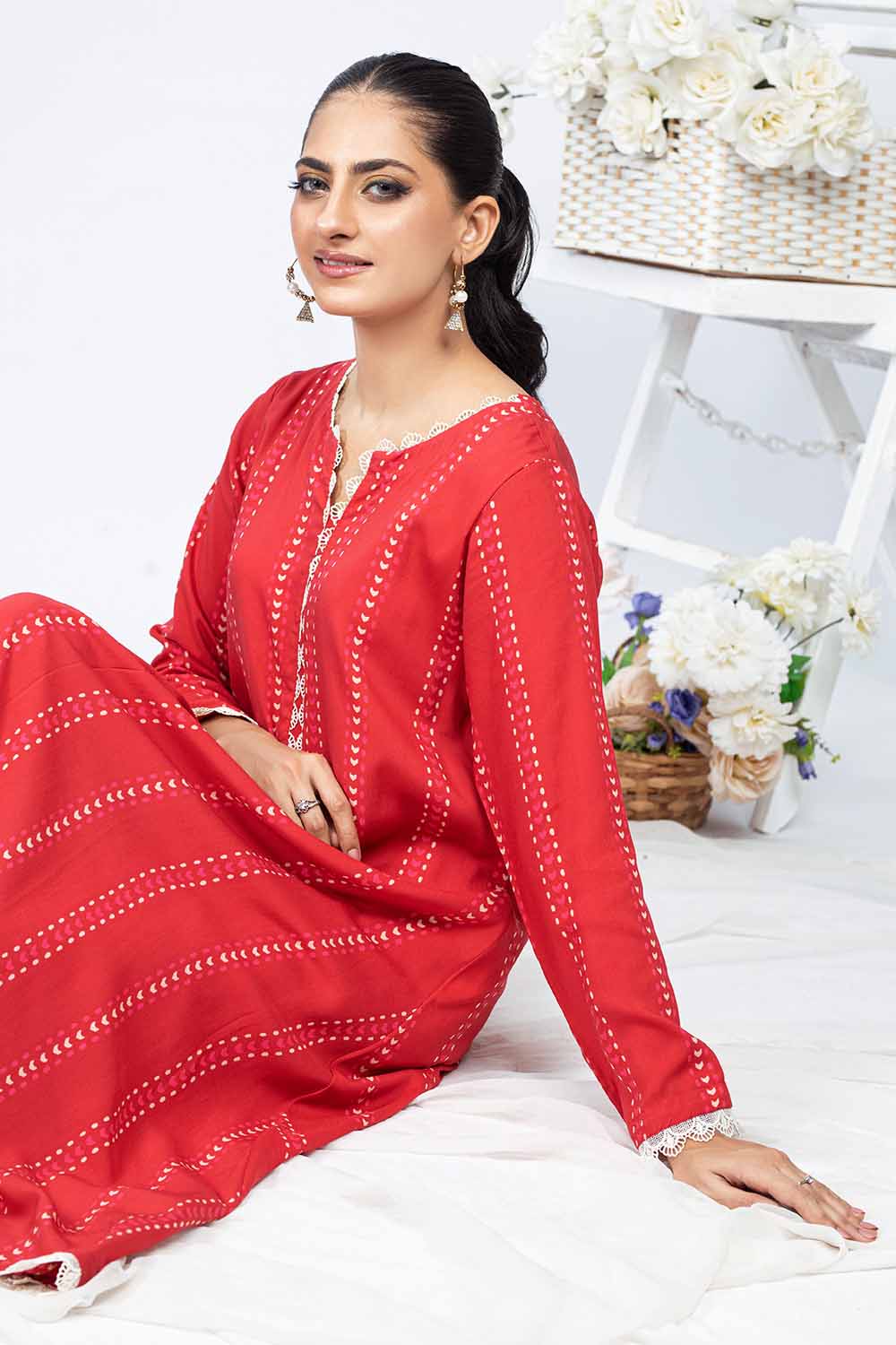 Unstitched Printed Linen Salwar Kameez Suit Gul Ahmed WNST-32090