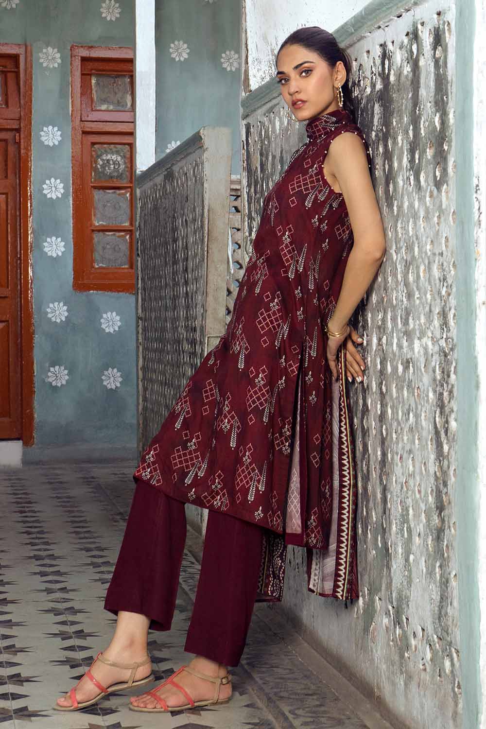 Unstitched Dobby Linen Salwar Kameez Suit Gul Ahmed LT-32013 B