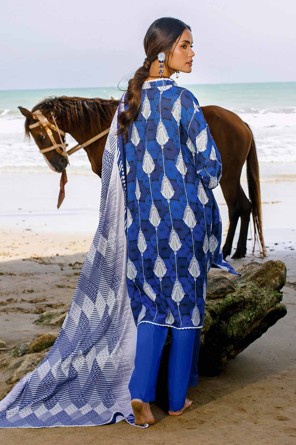 Unstitched Printed Linen Suit Salwar Kameez Gul Ahmed LT-32020 A