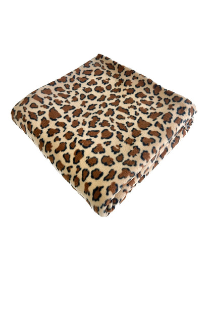 Leopard Anti Pill Fleece Fabric Blanket
