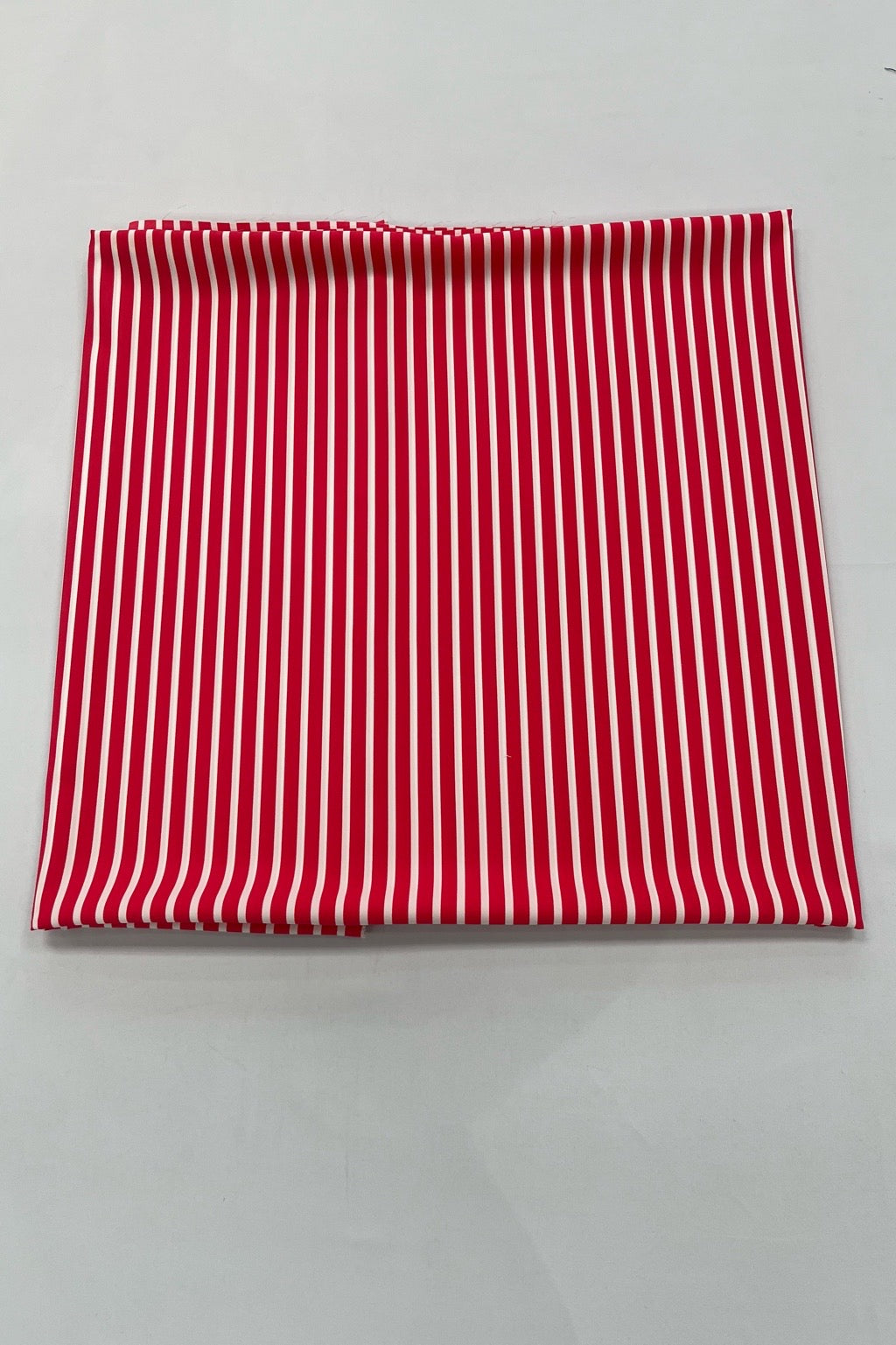 Unstitched Pink With White Stripes Polyester Fabric (4 metres)