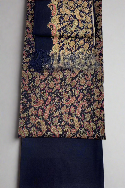 405 Unstitched Ladies Paisley Print Alpine 3pc Warm Suit