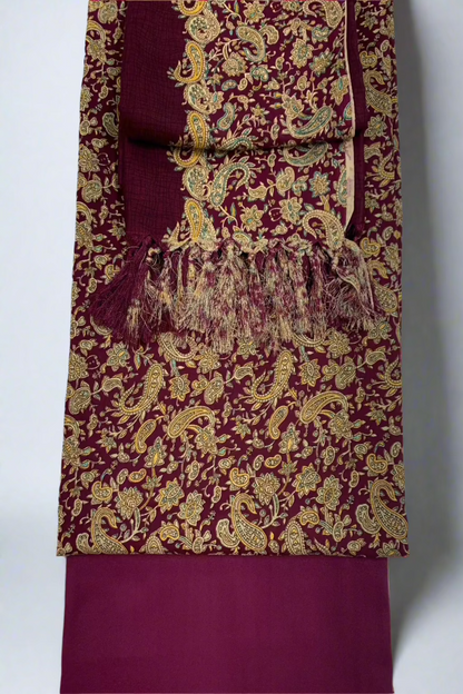 405 Unstitched Ladies Paisley Print Alpine 3pc Warm Suit