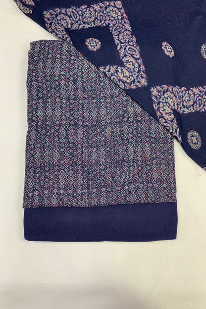 27329 Floral Printed Alpine 3pc Warm Unstitched Suit
