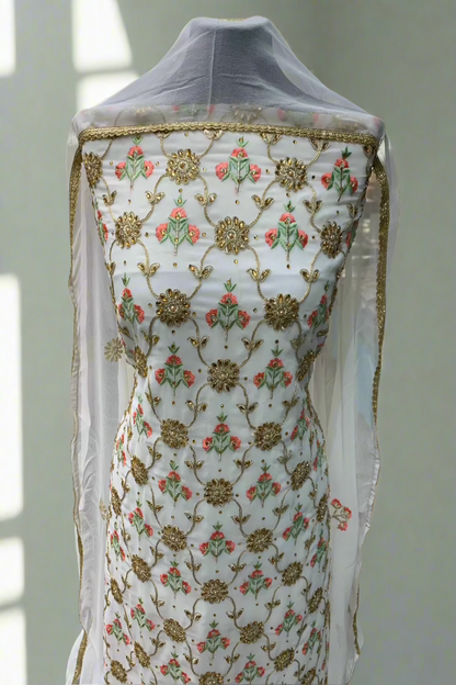 5497 Multi Embroidery Georgette 4pc Unstitched Suit