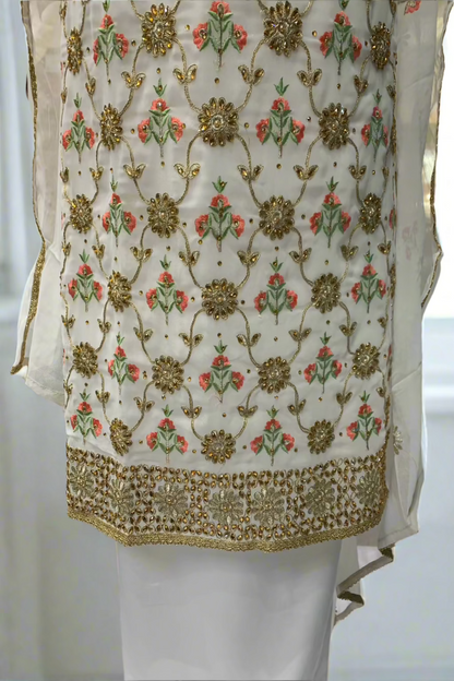 5497 Multi Embroidery Georgette 4pc Unstitched Suit