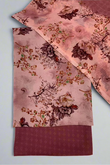 5960 Georgette & Chiffon Floral Print 3pc Unstitched Suit