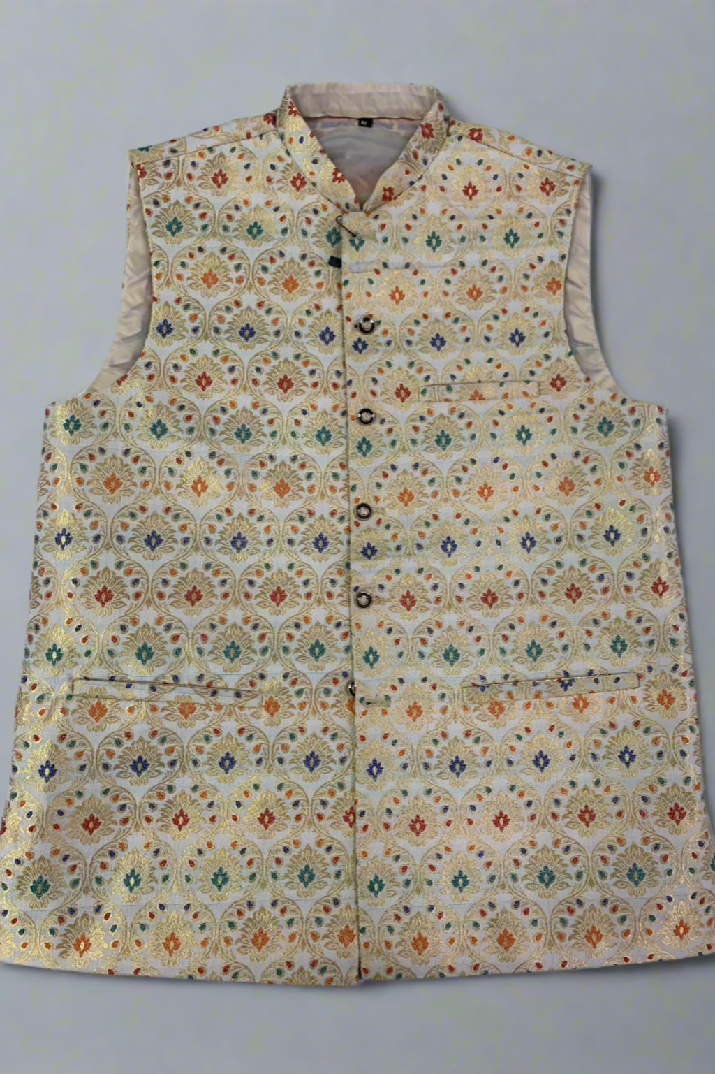 MW2 Multicolour Men's Fashion Banarsi Waistcoat
