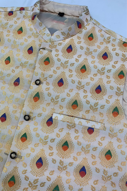 MW2 Multicolour Men's Fashion Banarsi Waistcoat