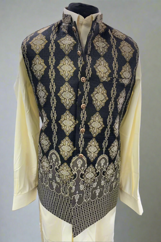 MW3 Men's Fashion Banarsi Waistcoat
