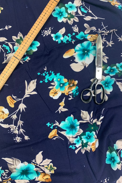 Printed Loose Viscose Dress Fabric 4 Metres