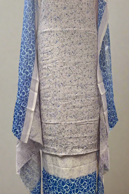5977 Crepe Ditsy Floral Print 3pc Unstitched Suit