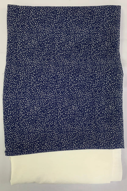 Unstitched Printed 2pc Chiffon and Polyester Suit