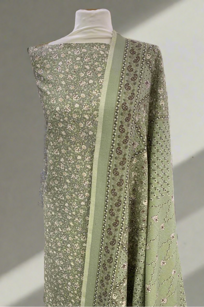 139 Ditsy Floral Print 3pc Warm Alpine Unstitched Suit