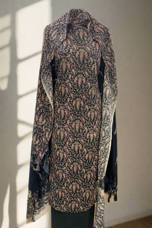 403 Paisley Print 3pc Warm Alpine Unstitched Suit