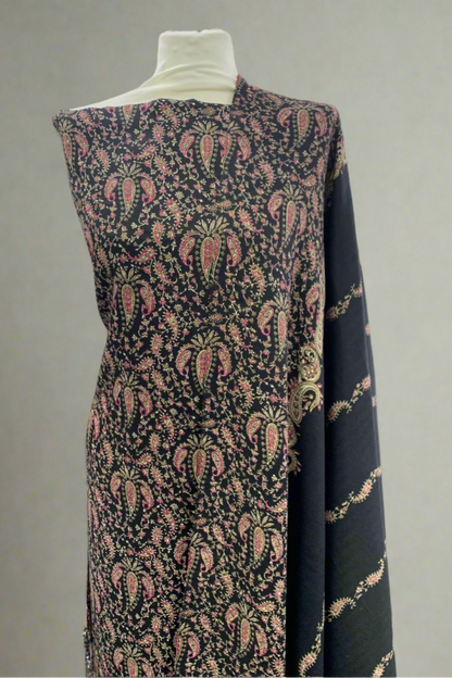 403 Paisley Print 3pc Warm Alpine Unstitched Suit