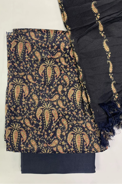 403 Paisley Print 3pc Warm Alpine Unstitched Suit