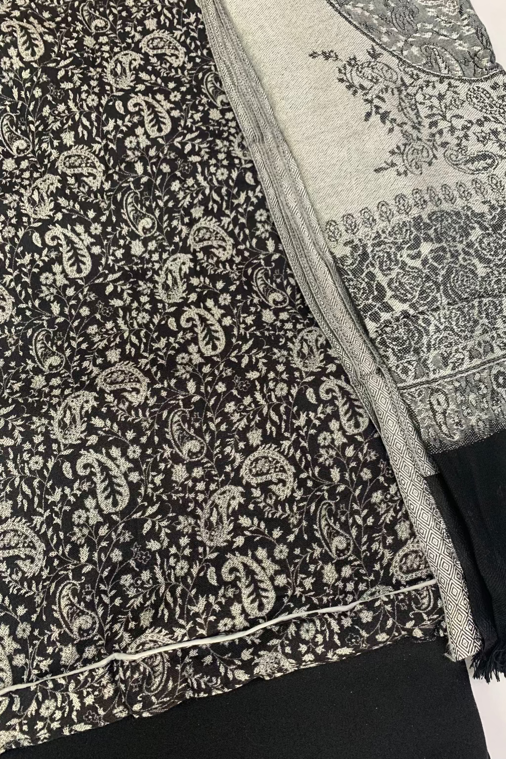 178 Monochrome Printed 3pc Warm Alpine Unstitched Suit