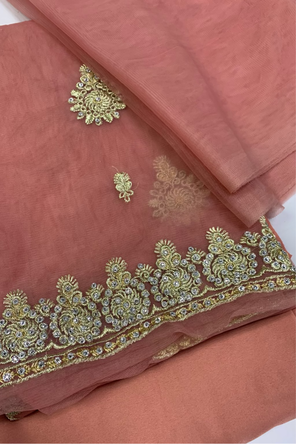 361 Embroidery & Diamante 4pc Net Party Suit