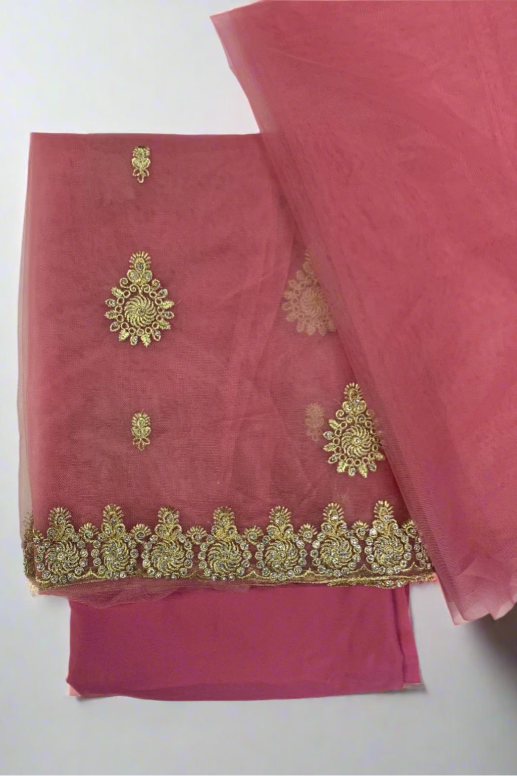 361 Embroidery & Diamante 4pc Net Party Suit