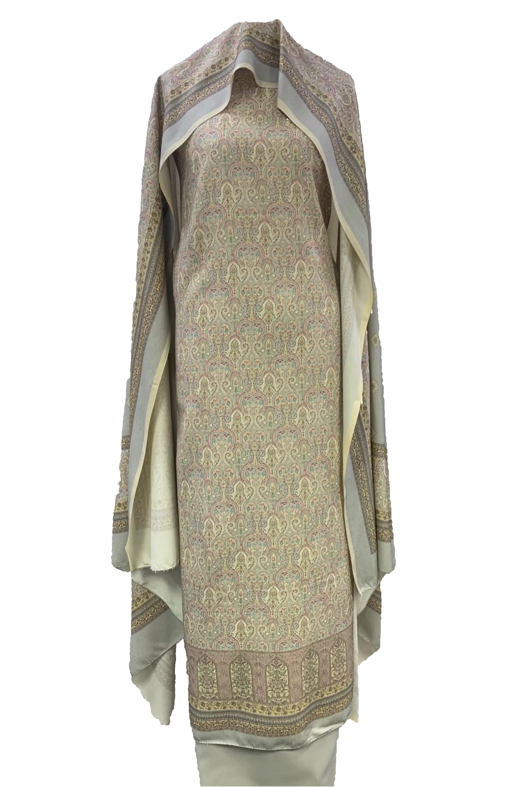 250 Paisley Floral Print 3pc Warm Alpine Unstitched Suit