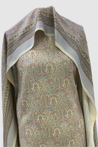 250 Paisley Floral Print 3pc Warm Alpine Unstitched Suit