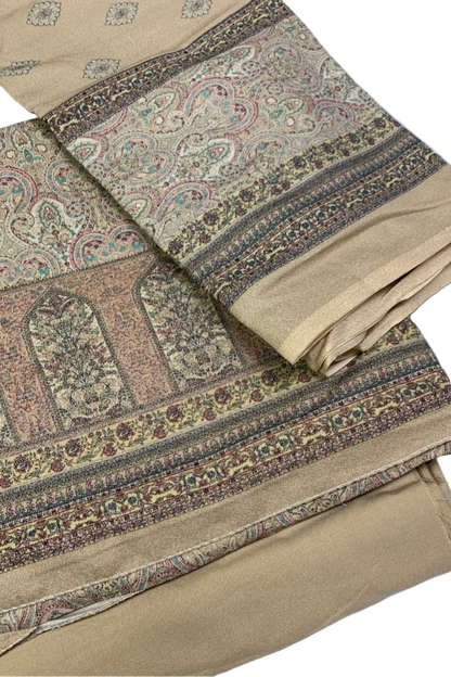 250 Paisley Floral Print 3pc Warm Alpine Unstitched Suit