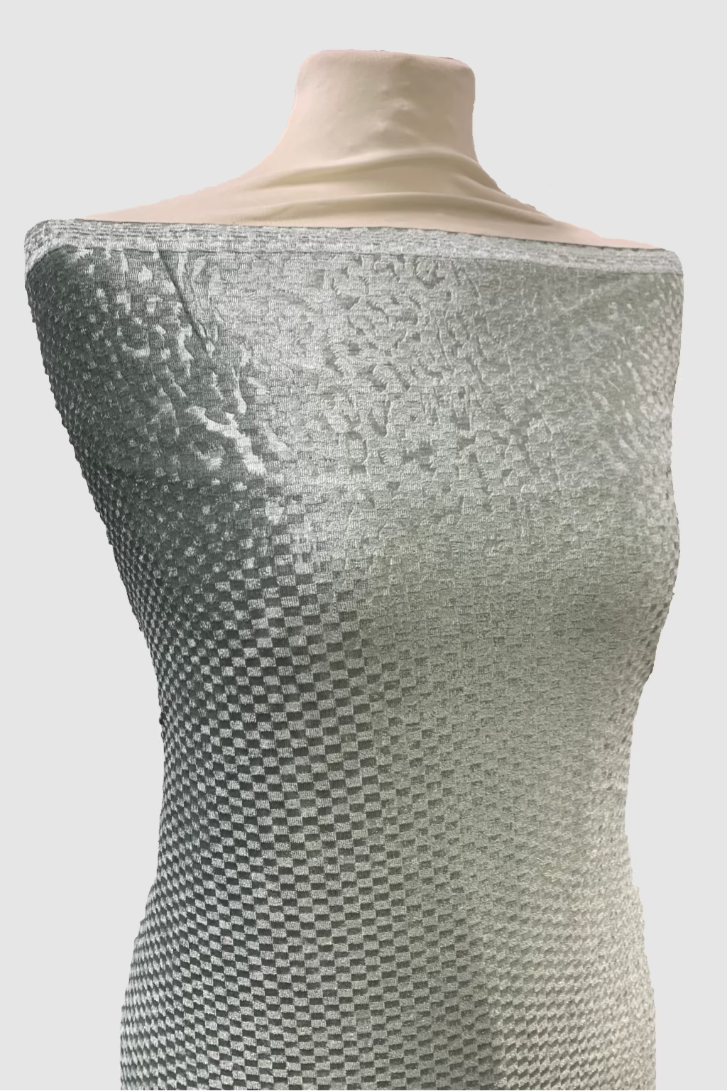 D170 Floral Check Soft Velvet Loose Fabric 3.5 Metres