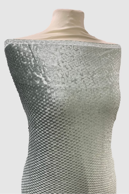 D170 Floral Check Soft Velvet Loose Fabric 3.5 Metres