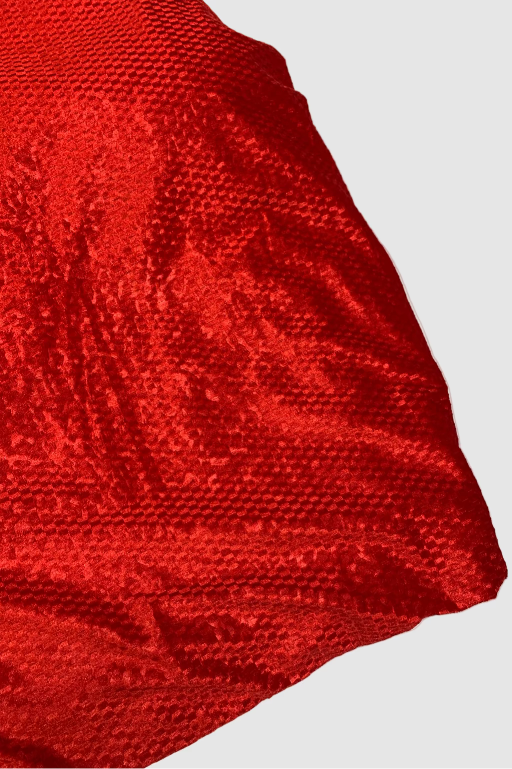 D170 Floral Check Soft Velvet Loose Fabric 3.5 Metres