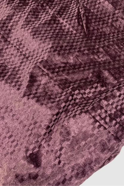 D170 Floral Check Soft Velvet Loose Fabric 3.5 Metres