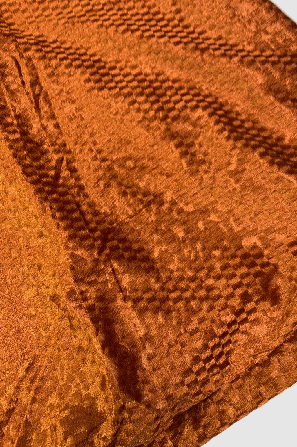 Close-up of brown textured fabric