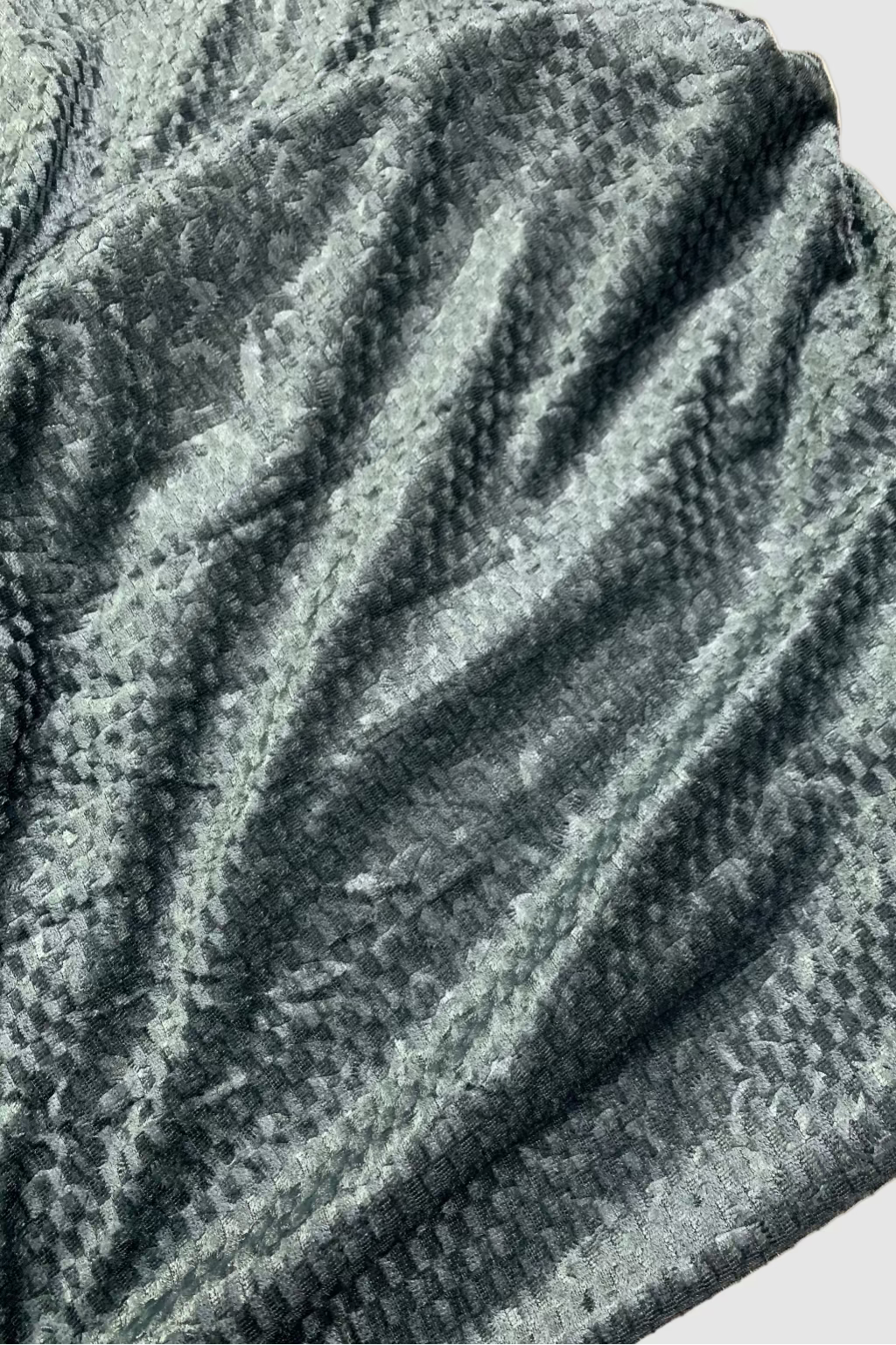 D170 Floral Check Soft Velvet Loose Fabric 3.5 Metres