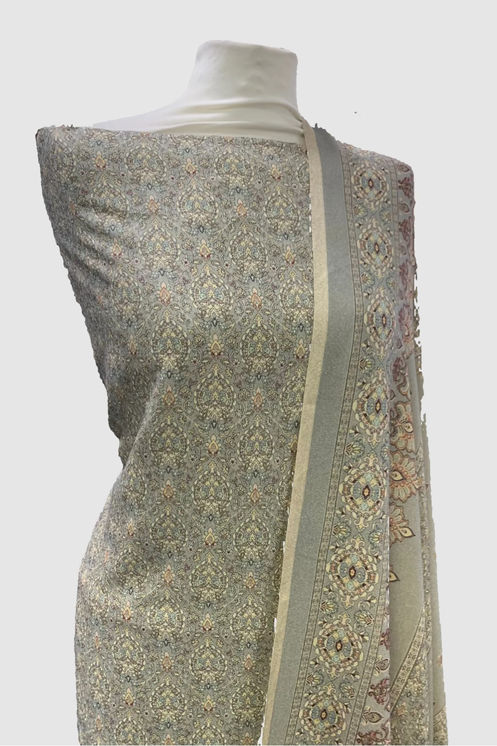 Fabric on a mannequin in a store setting