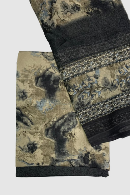 Textile with intricate patterns and textures on a light background