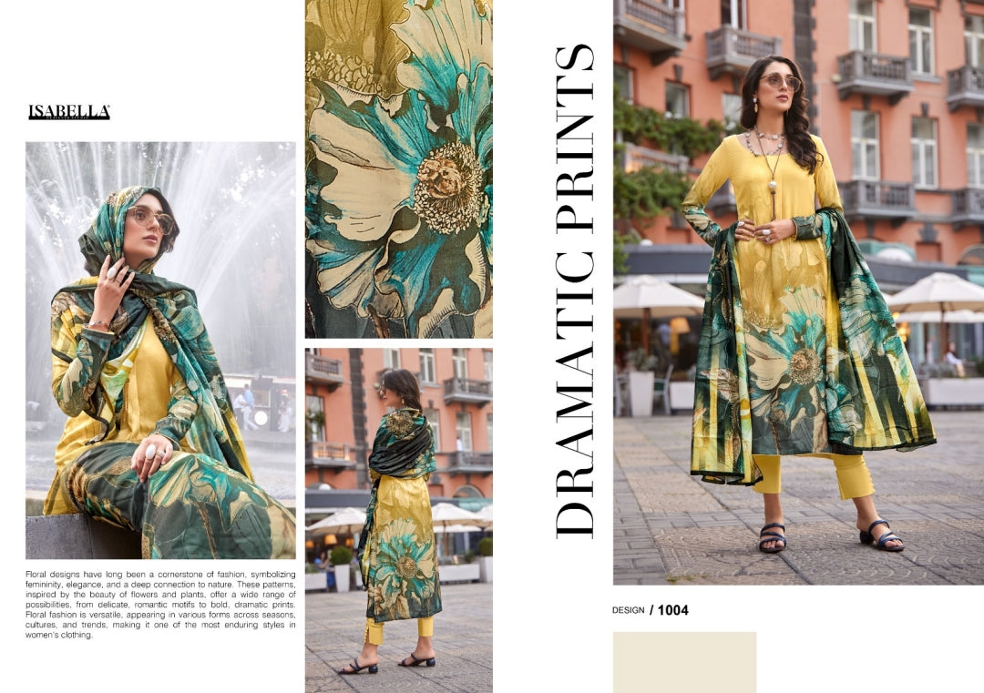 MONALISA Digital Floral Design Collection Pashmina Salwar Kameez 3pcs