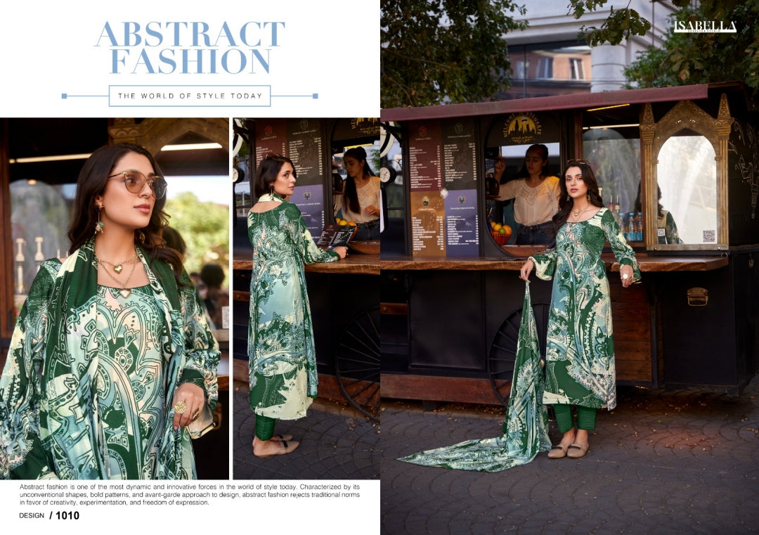 MONALISA Digital Floral Design Collection Pashmina Salwar Kameez 3pcs