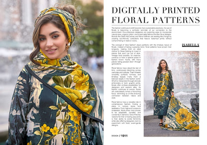 MONALISA Digital Floral Design Collection Pashmina Salwar Kameez 3pcs