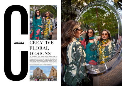 MONALISA Digital Floral Design Collection Pashmina Salwar Kameez 3pcs