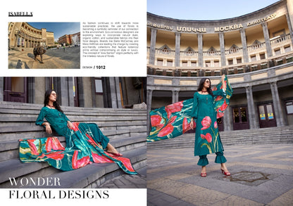 MONALISA Digital Floral Design Collection Pashmina Salwar Kameez 3pcs