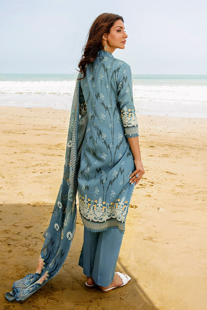 Unstitched Digital Printed Cotton Net Salwar Kameez Suit Gul Ahmed CD-32007