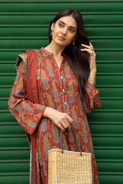 Unstitched Digital Printed Linen Salwar Kameez Suit Gul Ahmed LT-32010 B