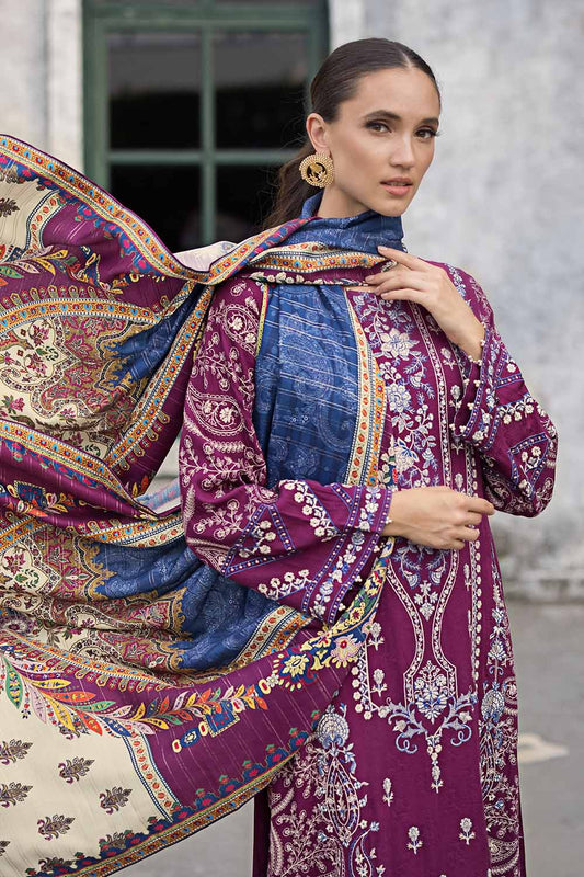 Unstitched Digital Twill Zari Shawl Salwar Kameez Suit Gul Ahmed AP-32013