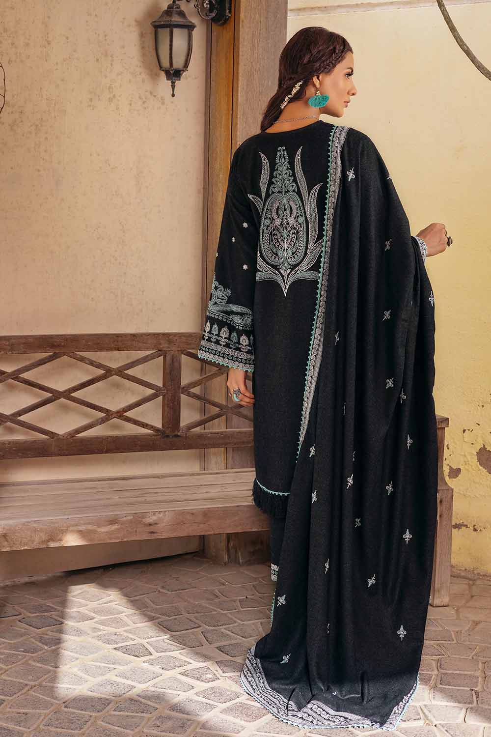 Unstitched Embroidered Linen Salwar Kameez Suit Gul Ahmed RC-32001